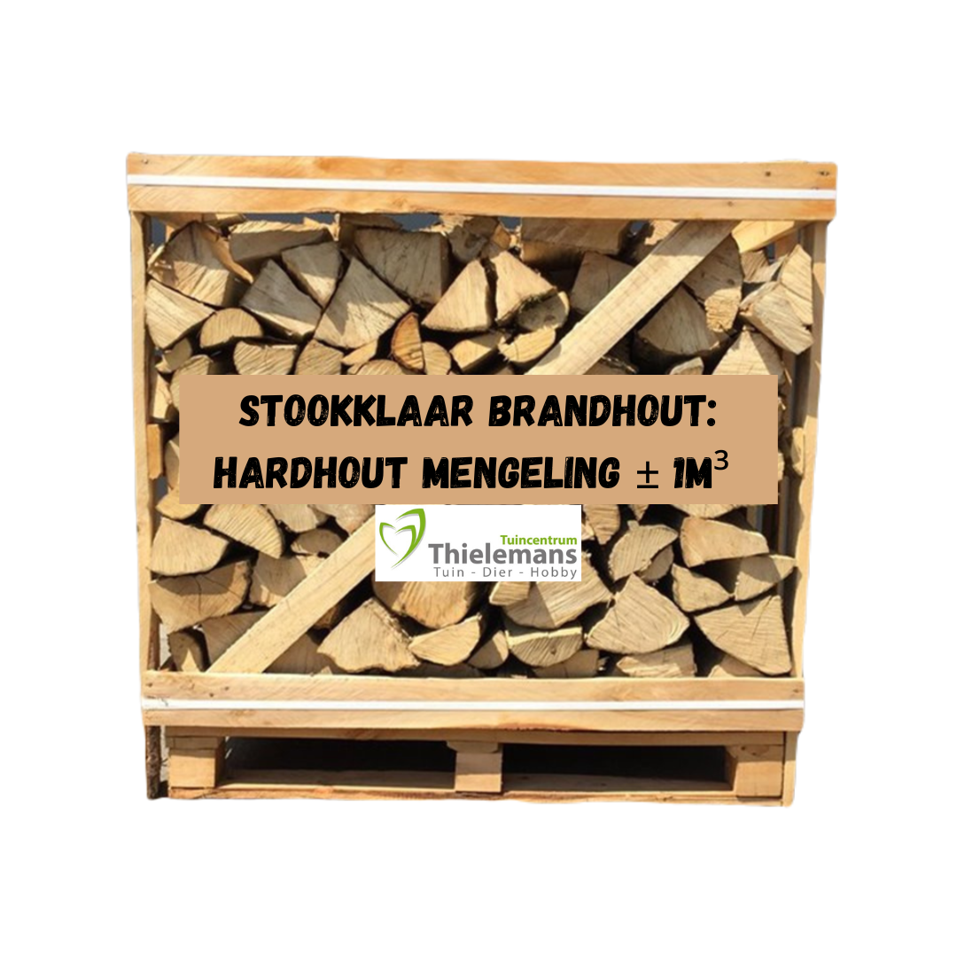 Afbeelding van Brandhout: Hardhout mengeling ± 1m³/bak