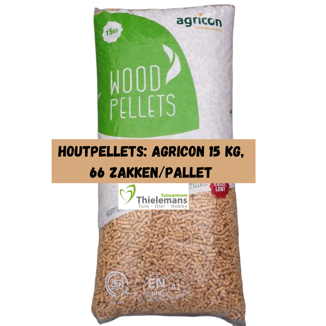 Afbeelding van Houtpellets: Agricon 15 kg, 66 zakken/pallet