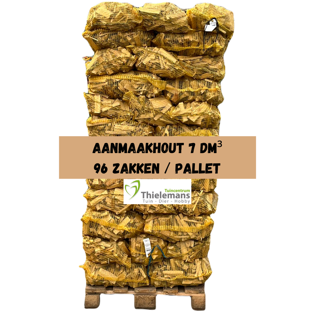 Afbeelding van Aanmaakhout in zakken van 7 dm³, 96 zakken/pallet