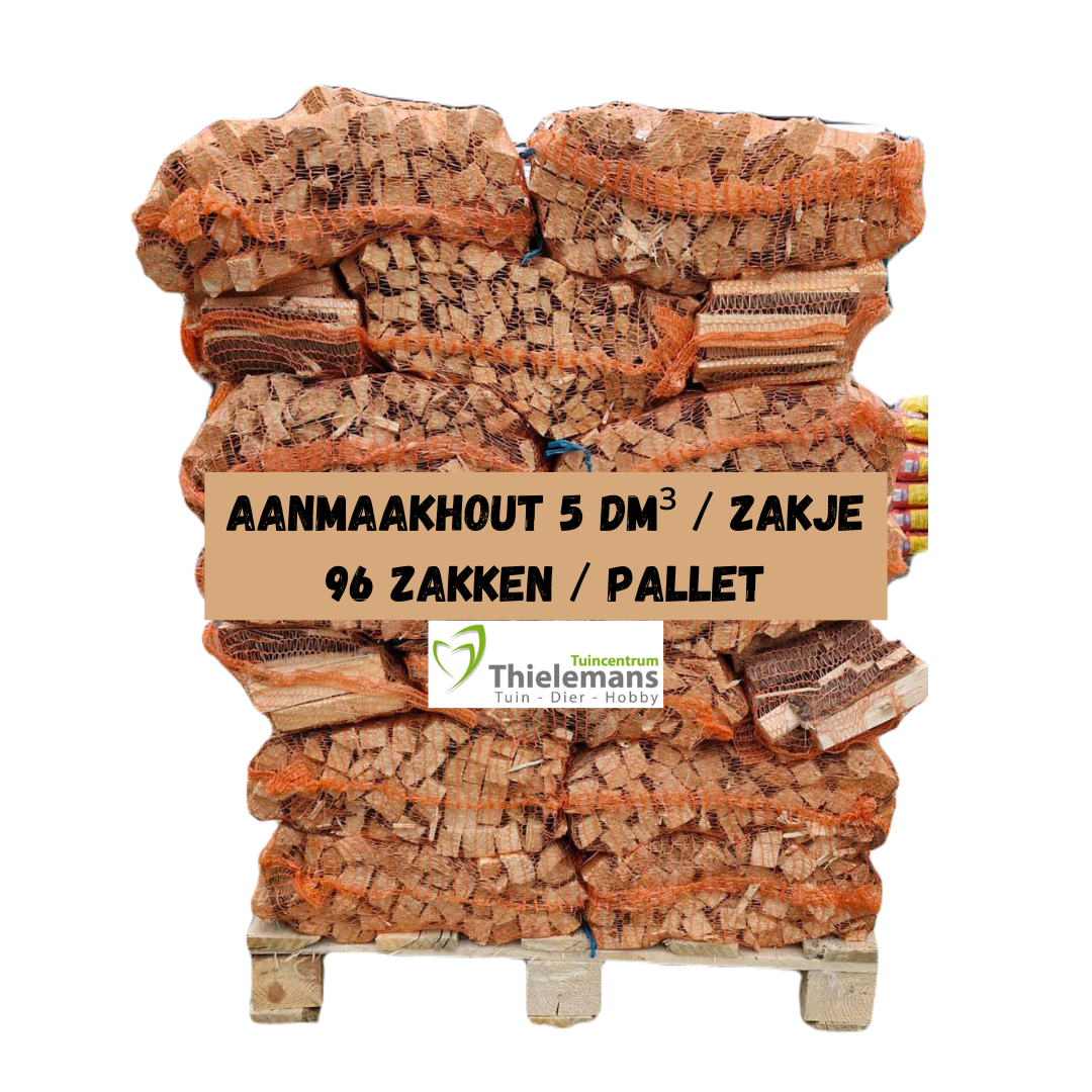 Afbeelding van Aanmaakhout in zakken van 5 dm³, 96 zakken/pallet