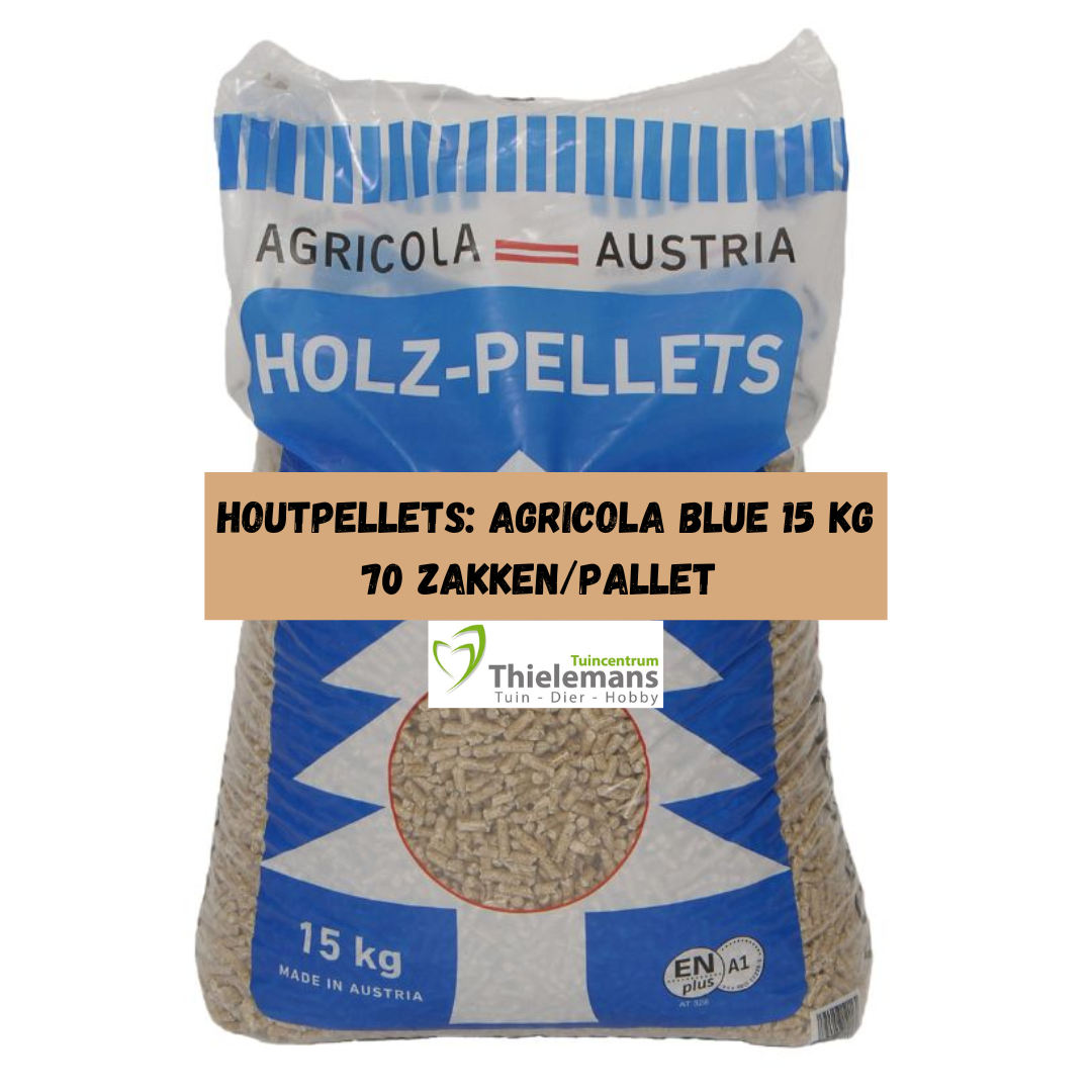 Afbeelding van Houtpellets: Agricola blue 15 kg; 70 zakken/pallet